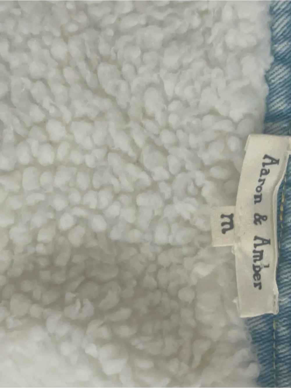 Light Wash Quilted Sherpa Vest - Pale Blue